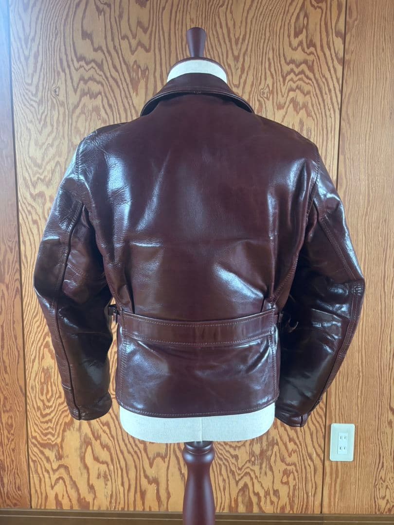 エアロレザーハーフベルトsize34ホースハイドコードバングッド