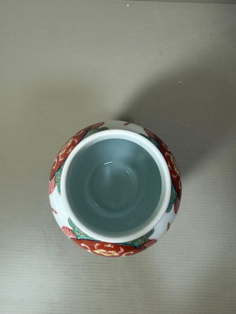 2179 有田焼 古伊萬里 沈香壷 花台付き