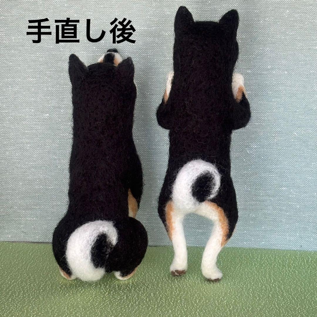柴犬 黒柴 羊毛フェルト ハンドメイド No.104