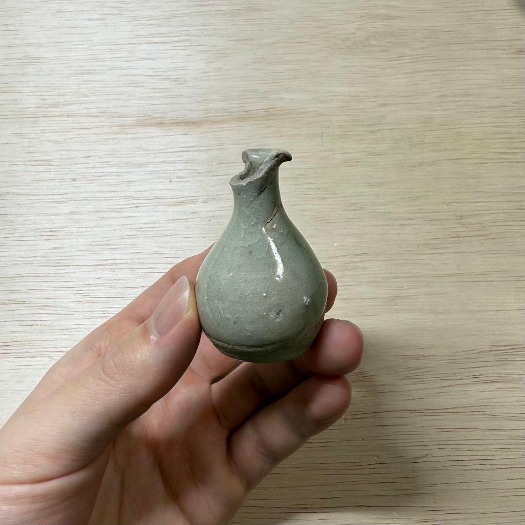 古美濃 古瀬戸 盃 小徳利 涙壺 灰釉 江戸時代 御深井 太白