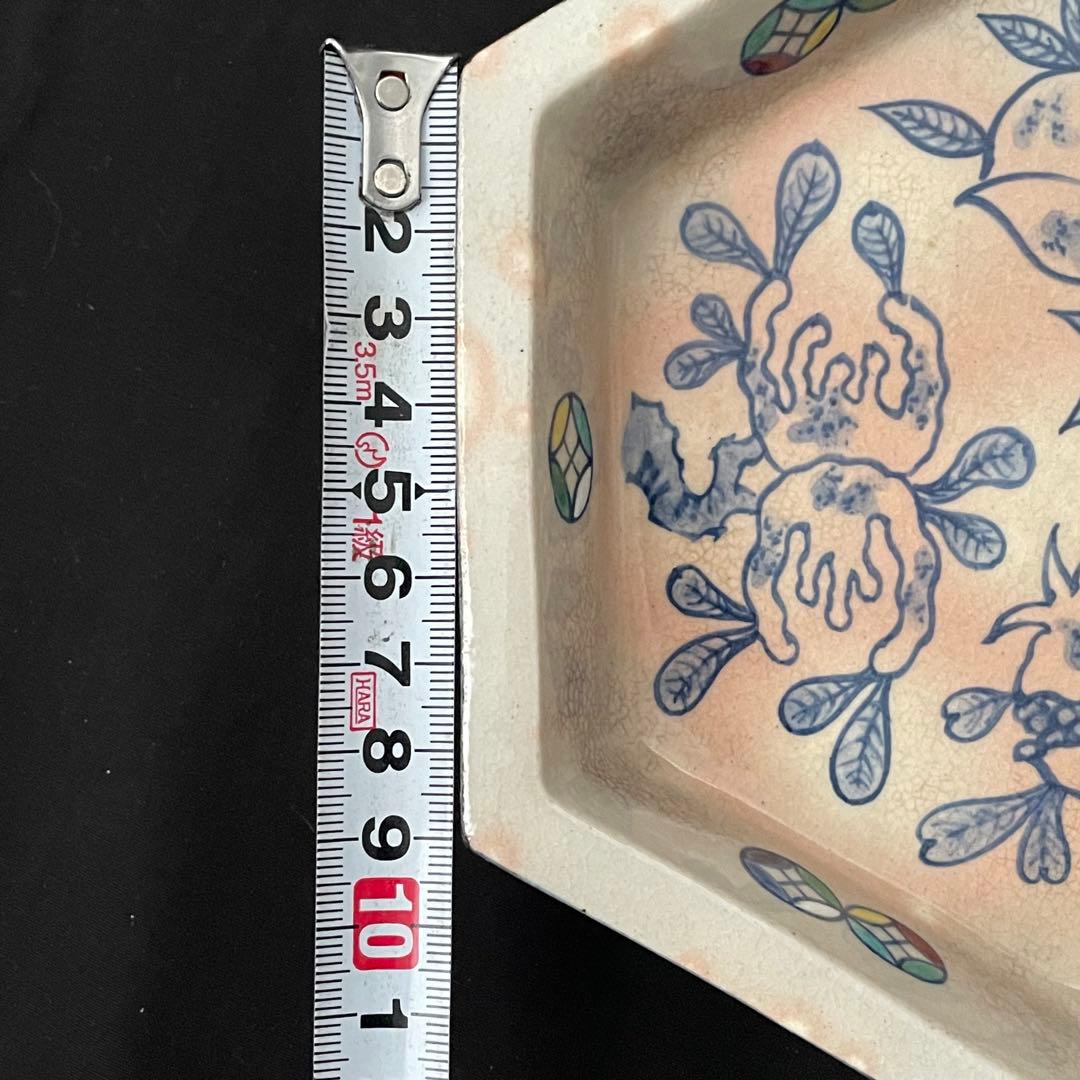 祥瑞窯 浅見五郎助 5代 6代 京焼 清水焼 六角皿 三多図 七宝文