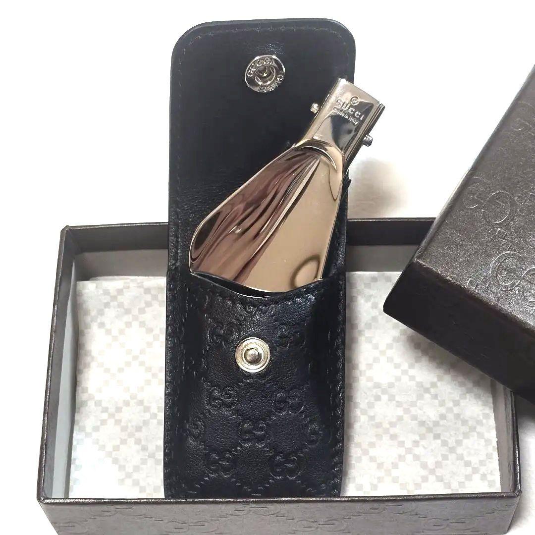 新品級】GUCCI グッチ シューホーン 靴べら 折畳み レザーケース GG柄