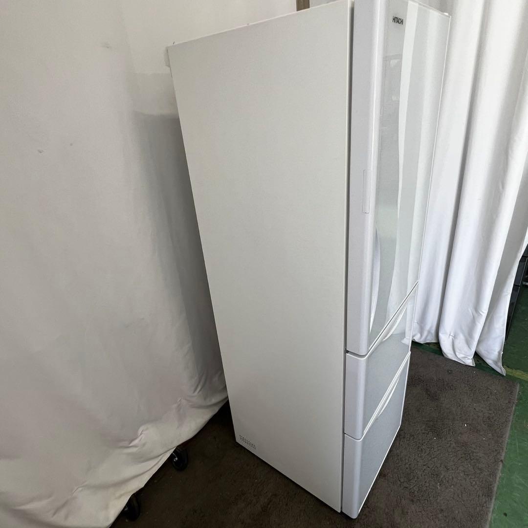 859日立冷蔵庫スリム大型300-400ℓ中古設置無料安い‼️