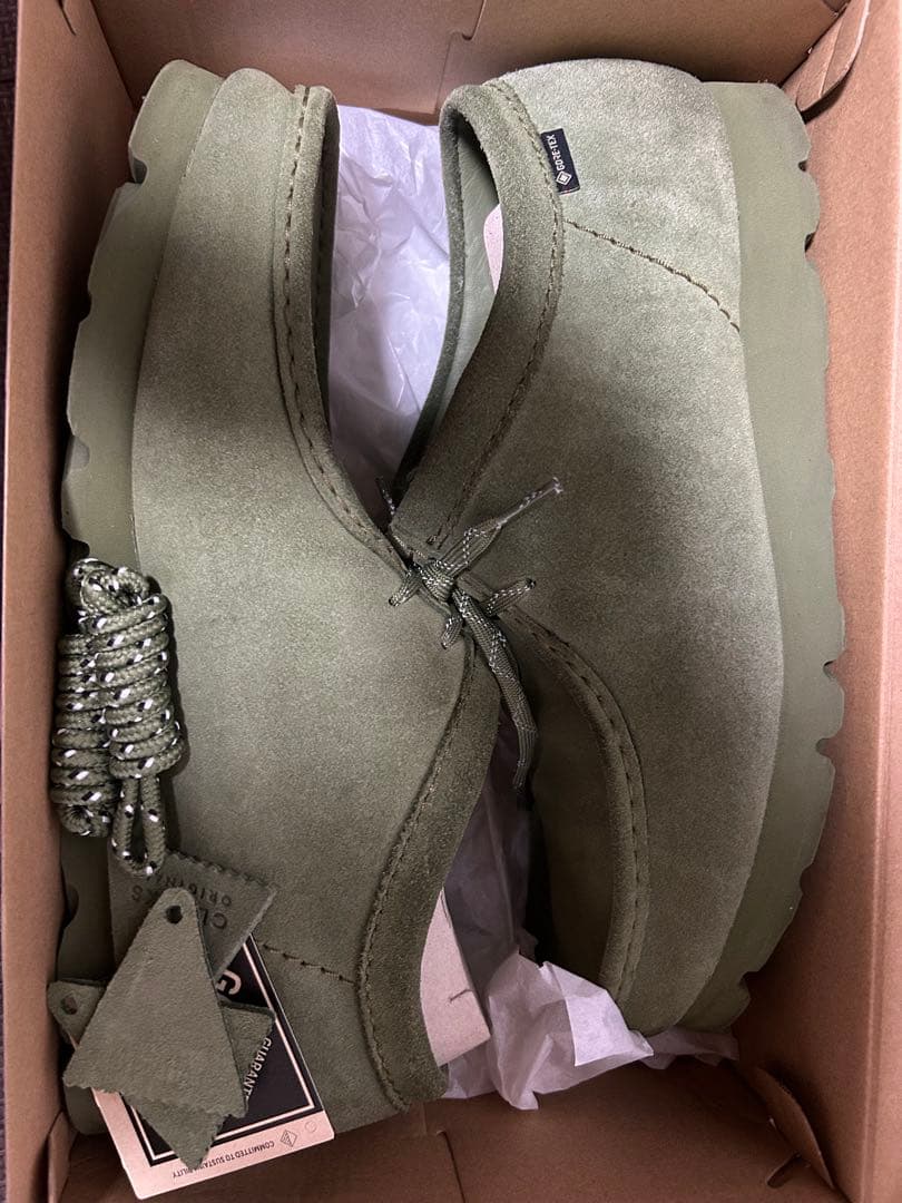 靴 Clarks WALLABEE GTX LODEN GREEN 28cm