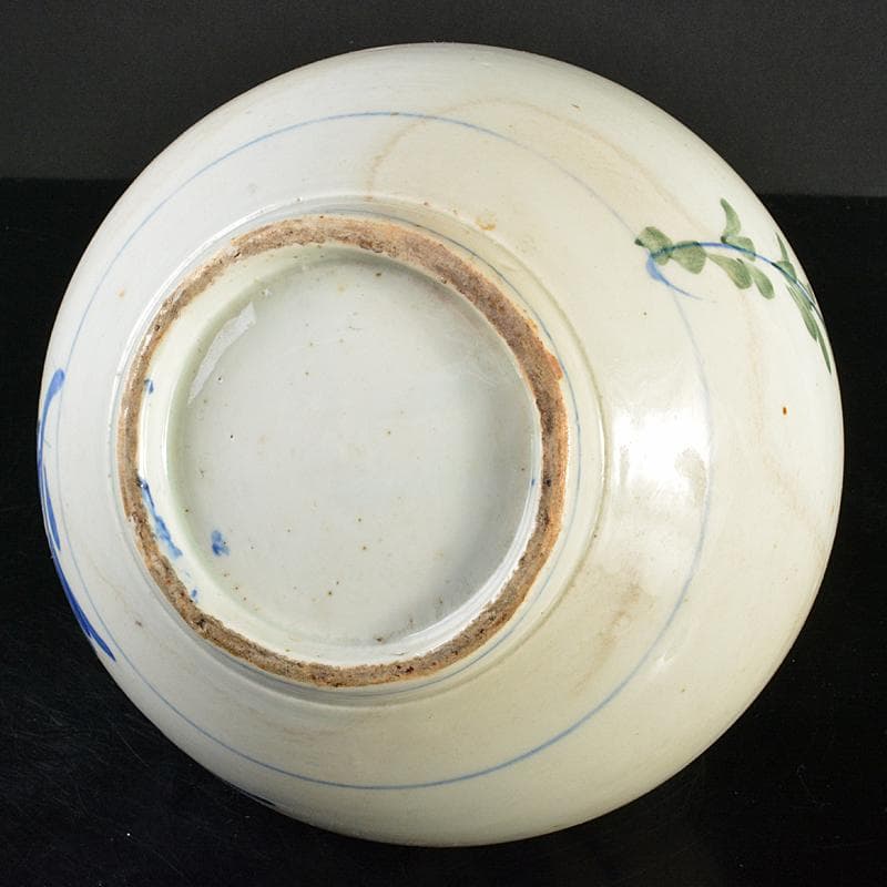 朝鮮美術　李朝　色絵　花文　壺　M　R7348B