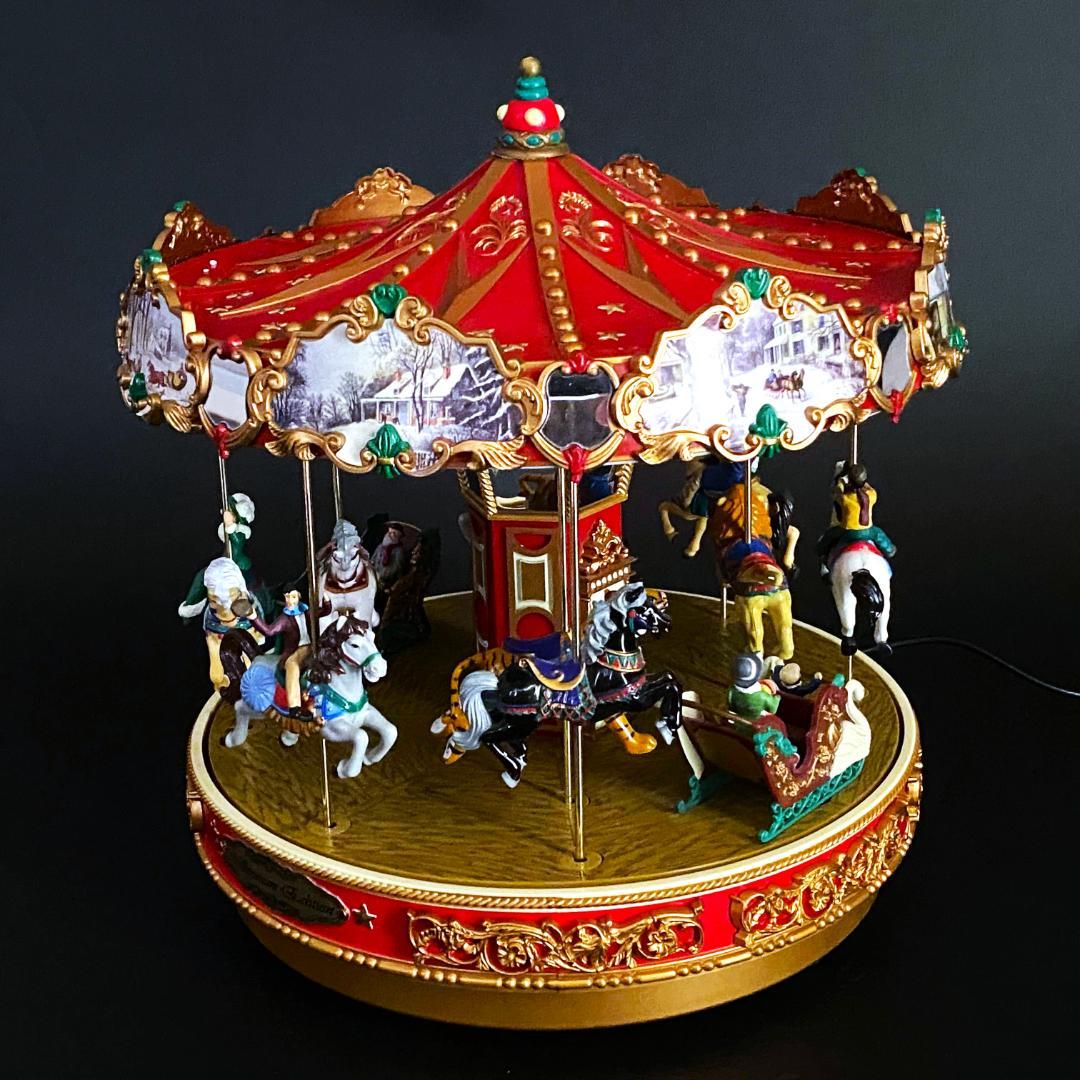 【美品】ミスタークリスマス★メリーゴーランド★オルゴール★カルーセル