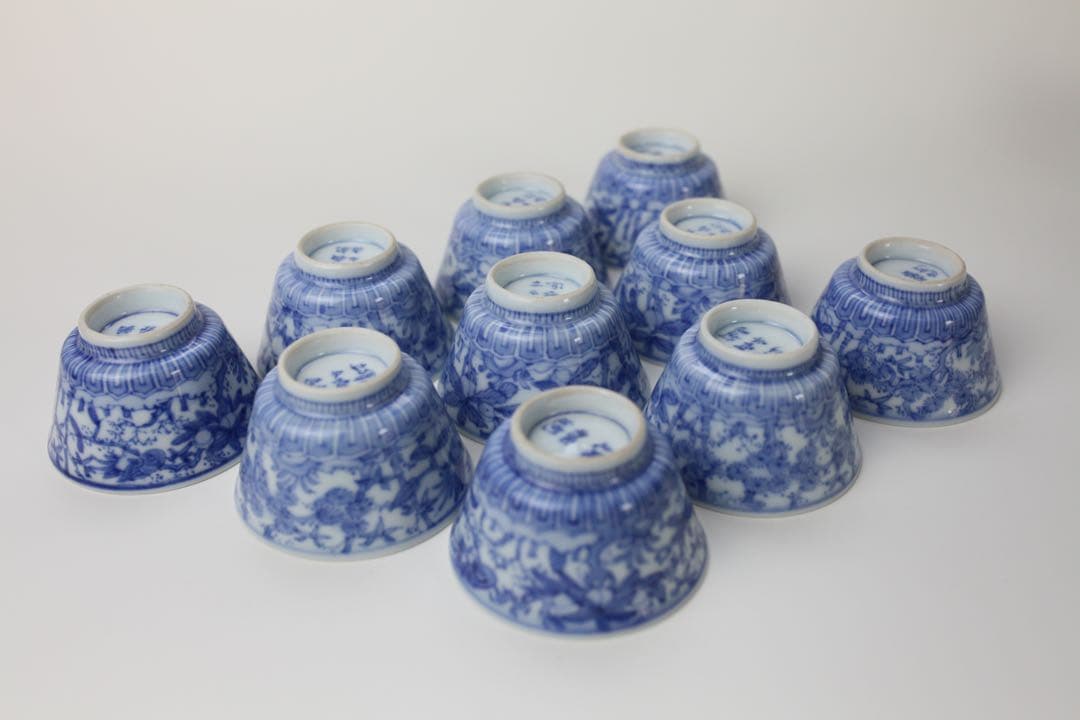 鳳樹軒文平造 染付 煎茶道具 茶道具急須 宝瓶 煎茶器 茶器 茶器セット 十二点