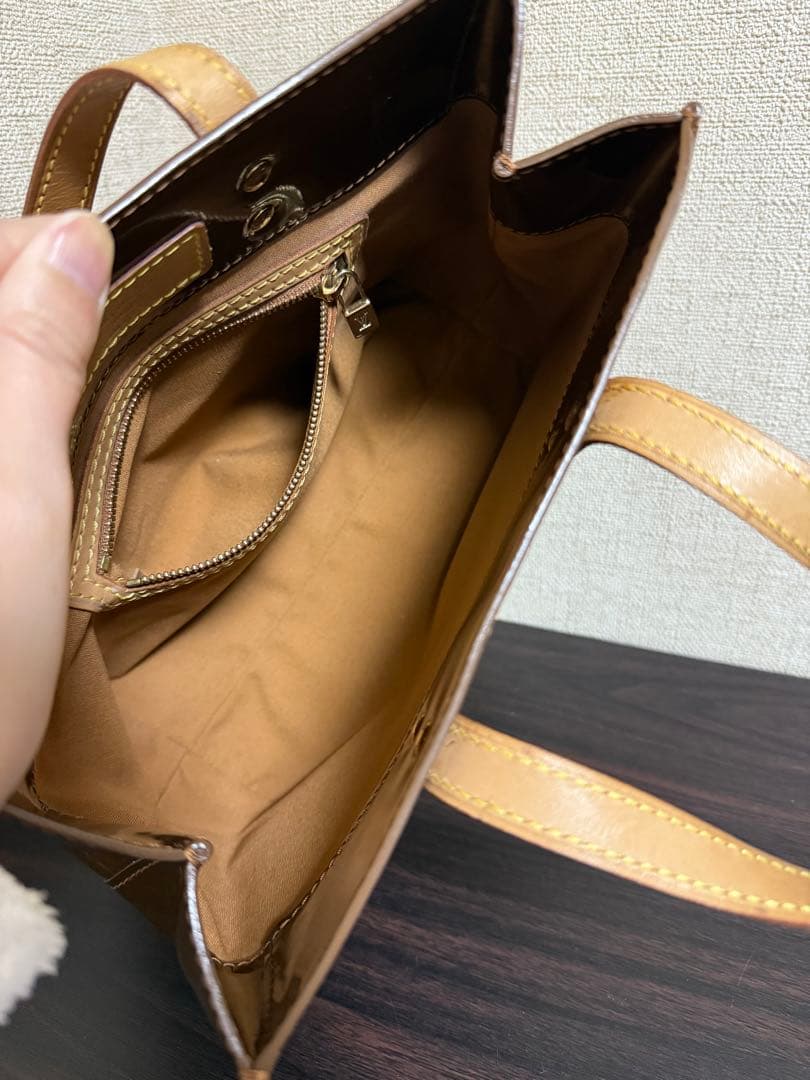 優　片面色移りLouis Vuitton ブロンズ ヴェルニ リードPM