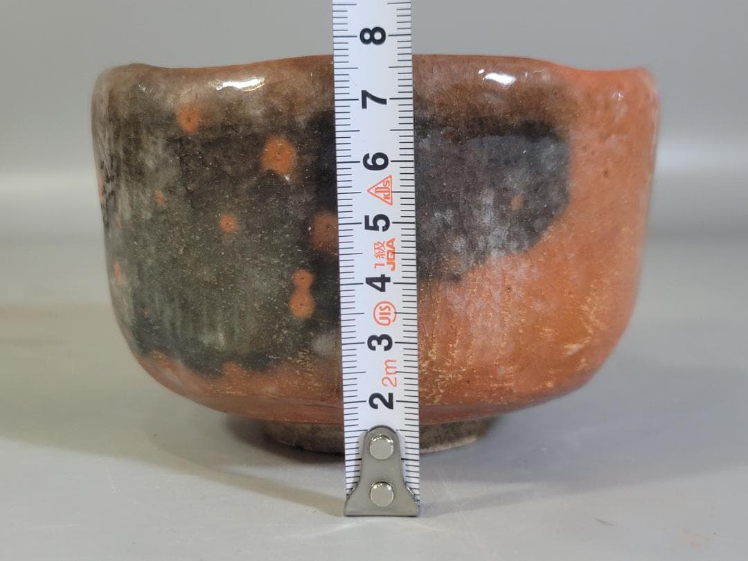 DT182 茶道具 小川長楽造 赤楽茶碗 共箱 古美術