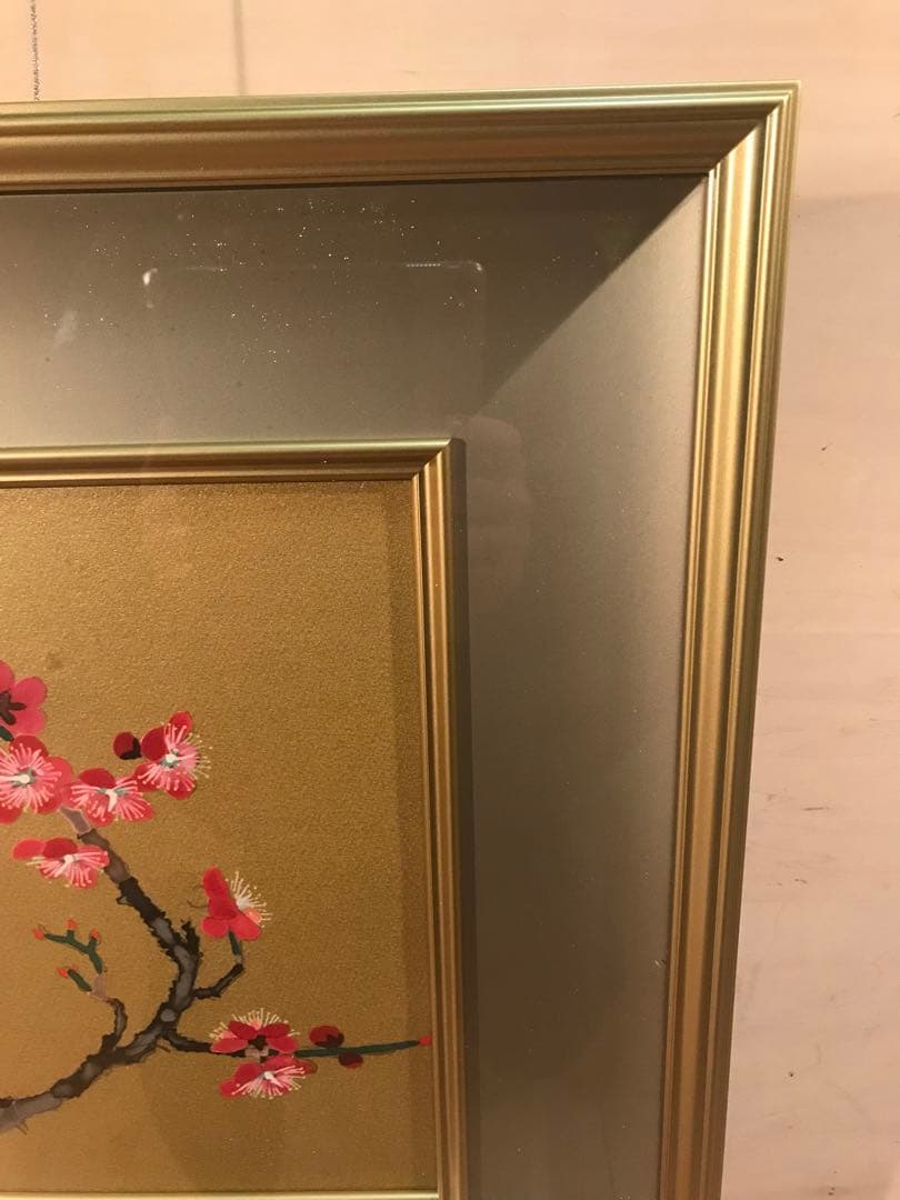 小倉遊亀 「紅梅」 リトグラフ 刷り込みサイン・作品証明