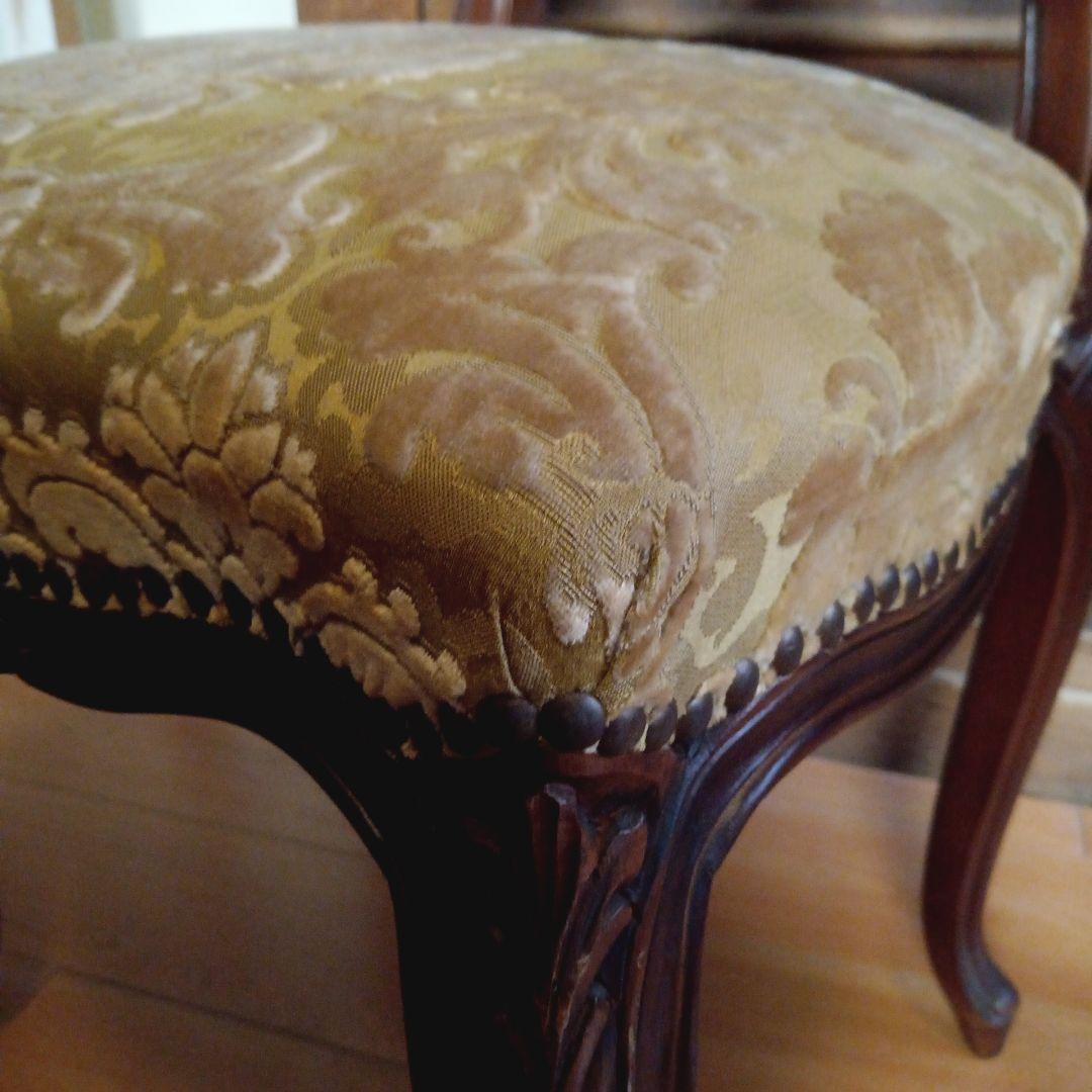 椅子2脚セット ヴィクトリア時代のロココ・リバイバル• 麻布張り