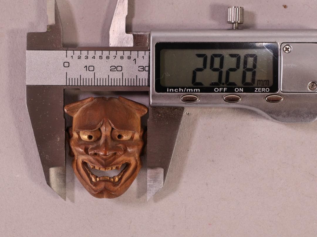 BK221 珍品 宝生 面工 鈴木慶雲 刀 金彩 根付 置物 飾り物