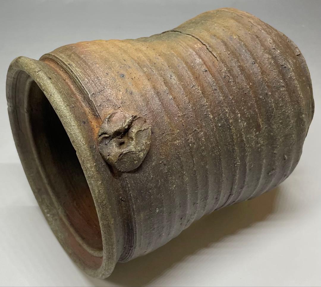 古備前 桂又三郎織 輪耳種壺水指 江戸末期 Y441