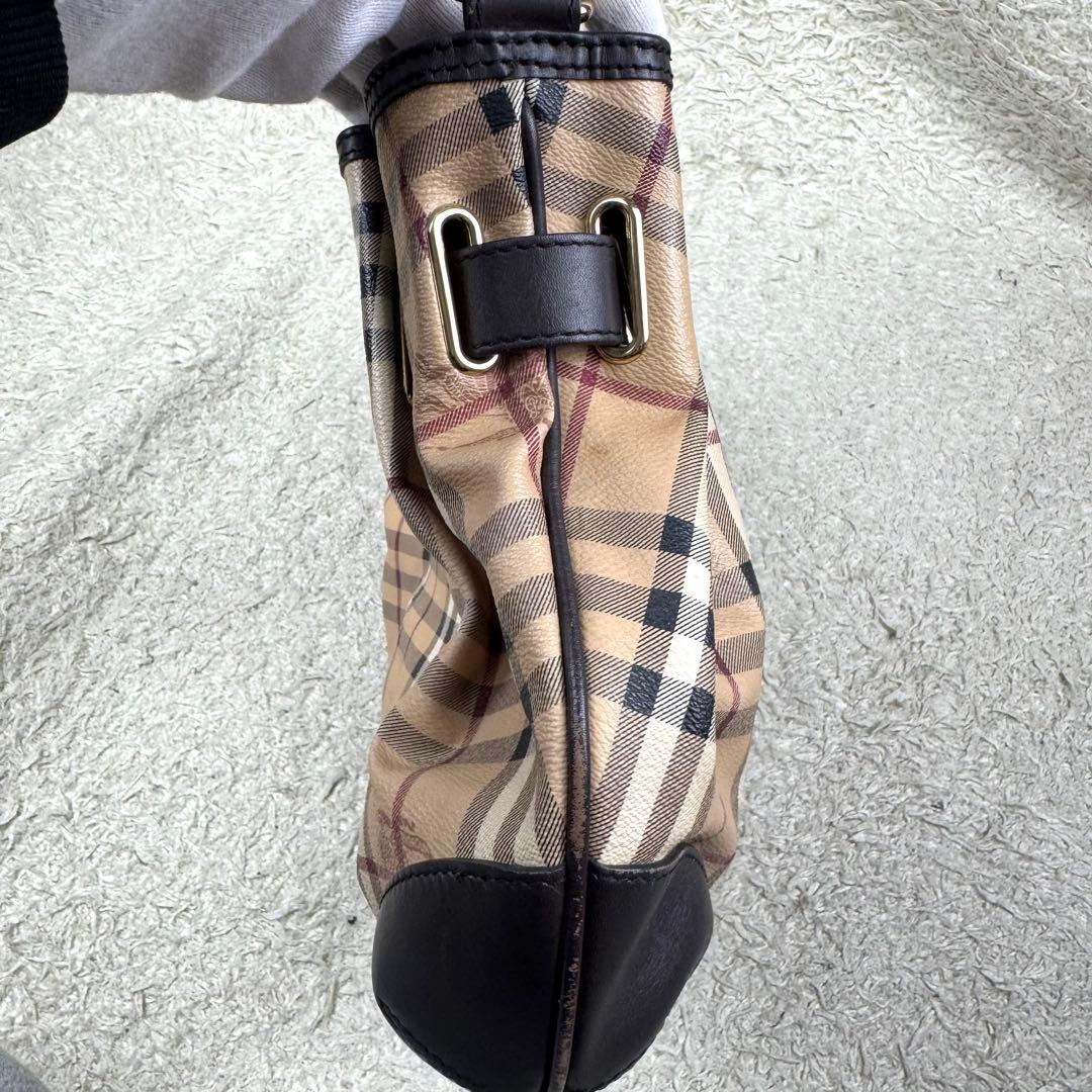 バーバリー ワンショルダーバッグ ハウスチェック ホースロゴ PVC レザー