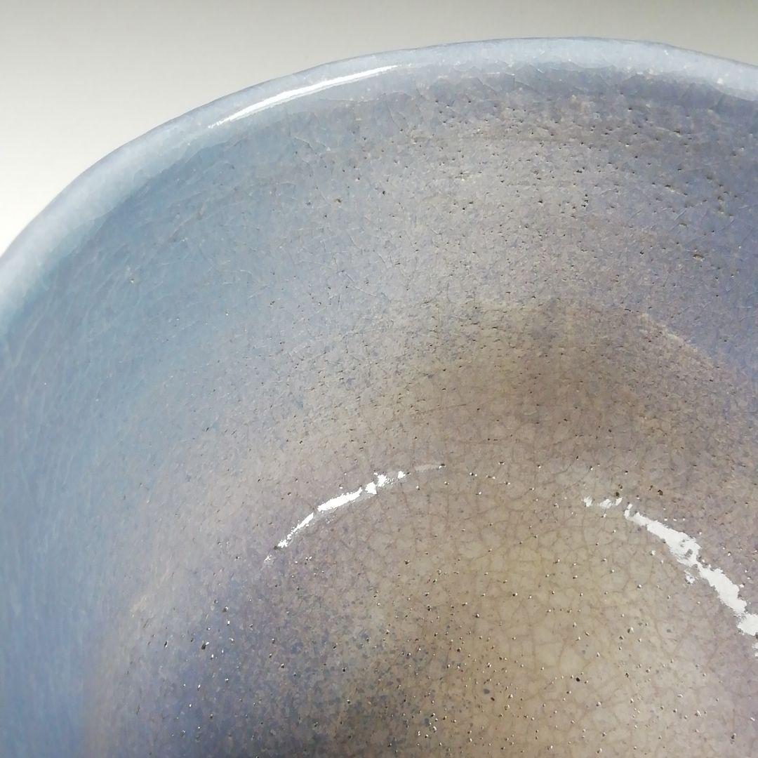 T919 茶碗 『雪南天画』『楽入窯 造』 共箱 抹茶碗 茶道具