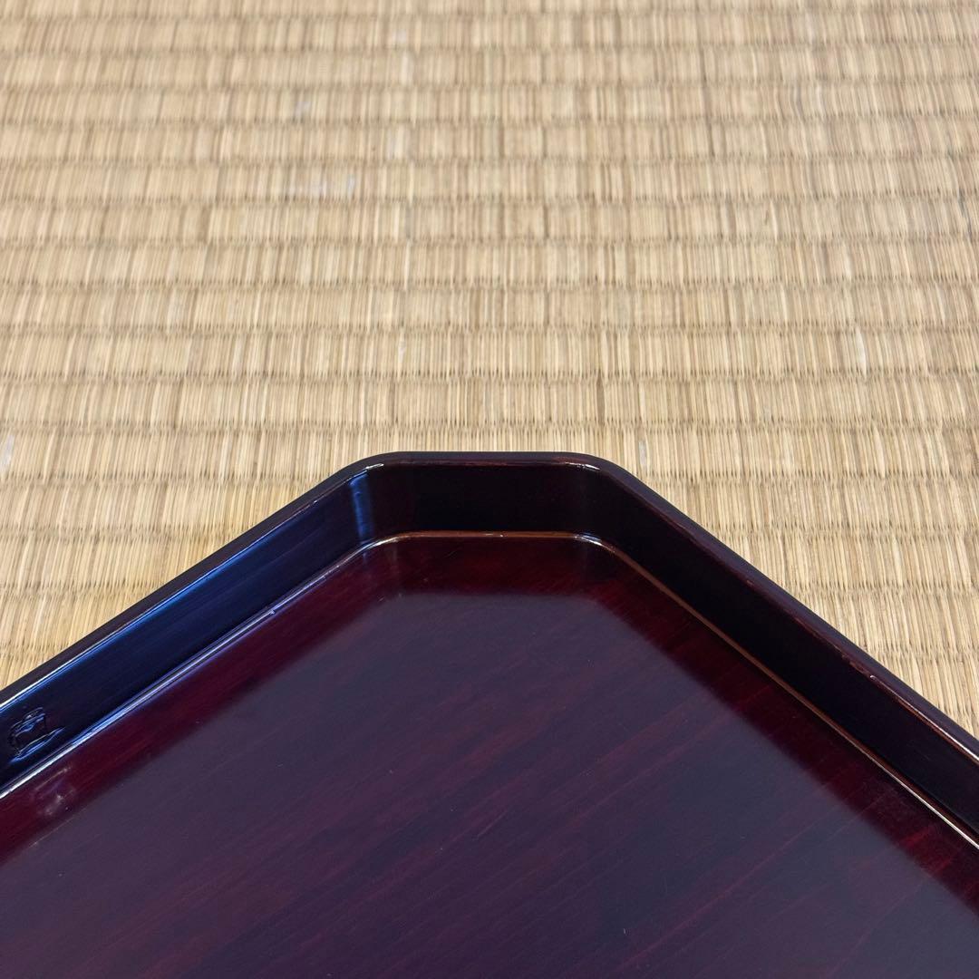 大徳寺形 溜塗 縁高 5客 共箱 弁当箱 茶懐石道具 木製漆器