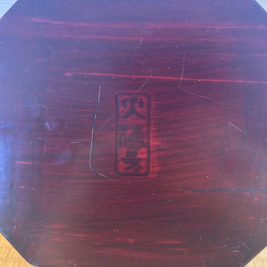 大徳寺形 溜塗 縁高 5客 共箱 弁当箱 茶懐石道具 木製漆器