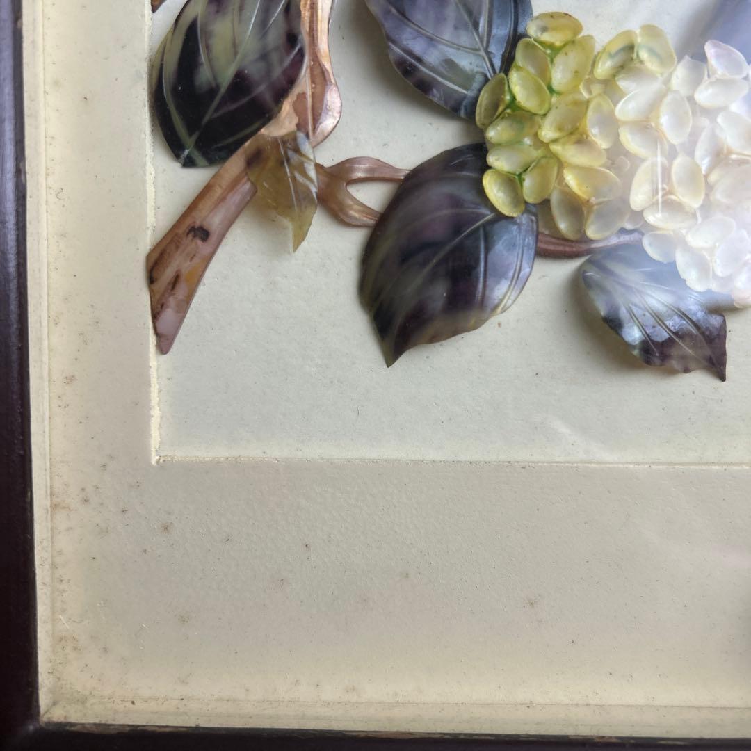 中国珍珠貝彫画 貝細工 ［大連］アート 芸術品 美術品 玉石 中国美術