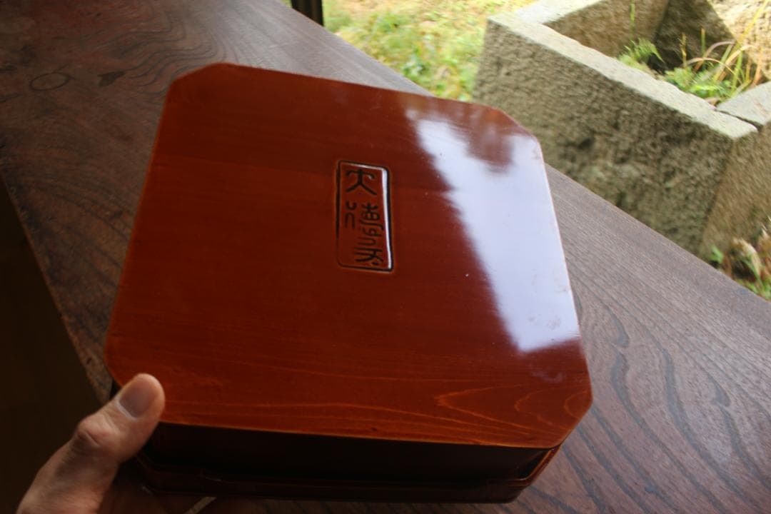 極小傷有！上質拭き漆の美しい春慶塗の大徳寺重（検懐石道具茶道具お重重箱