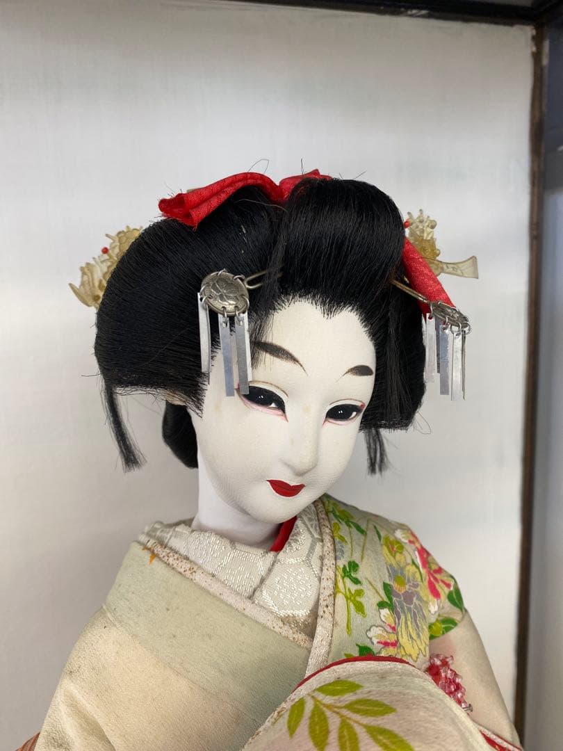 手渡し限定』日本人形 ガラスケース付き 昭和レトロ