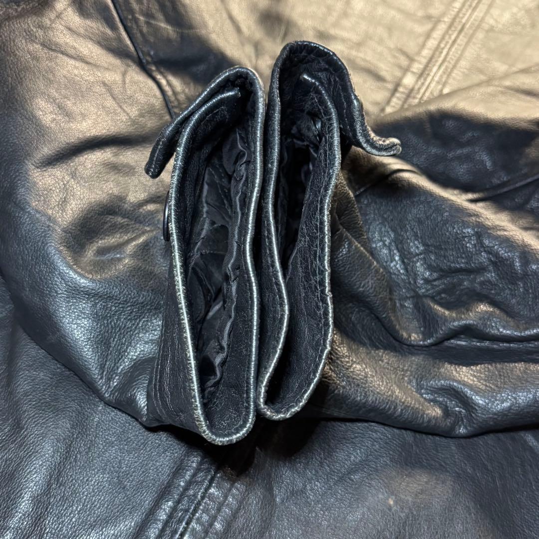 90s vintage】OLD GAP 3L シングルライダース レザー 本革