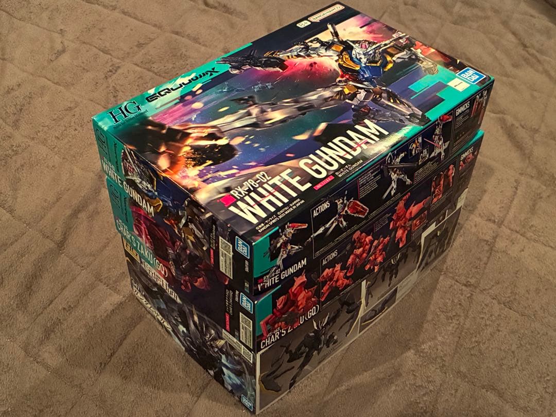 HG 1/144 白いガンダム シャア専用ザク ガンダムザガン 3機セット