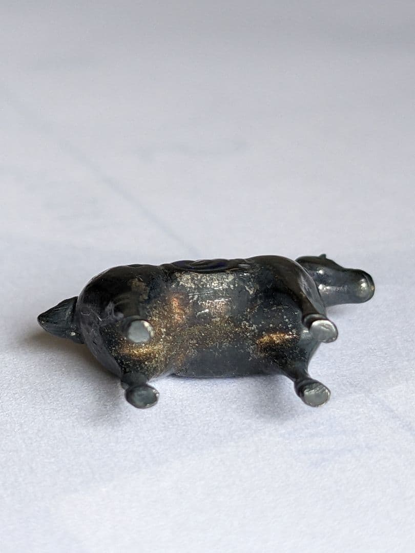 ♦刻印975 極小銀細工 馬 ペンダント 西洋 中国七宝焼？象嵌 珍物 骨董品