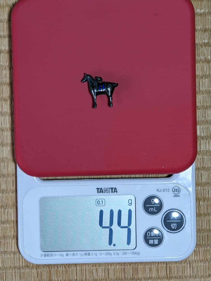 ♦刻印975 極小銀細工 馬 ペンダント 西洋 中国七宝焼？象嵌 珍物 骨董品