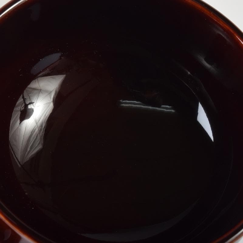 茶道具　輪島塗　久世宗春作　溜塗　老松茶入　共箱　V　7487