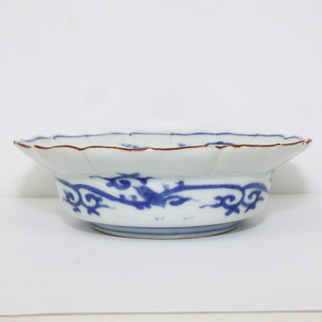 藍模様 輪花膾 古伊万里 角福 5客 賢人図 中皿 - メルカリ