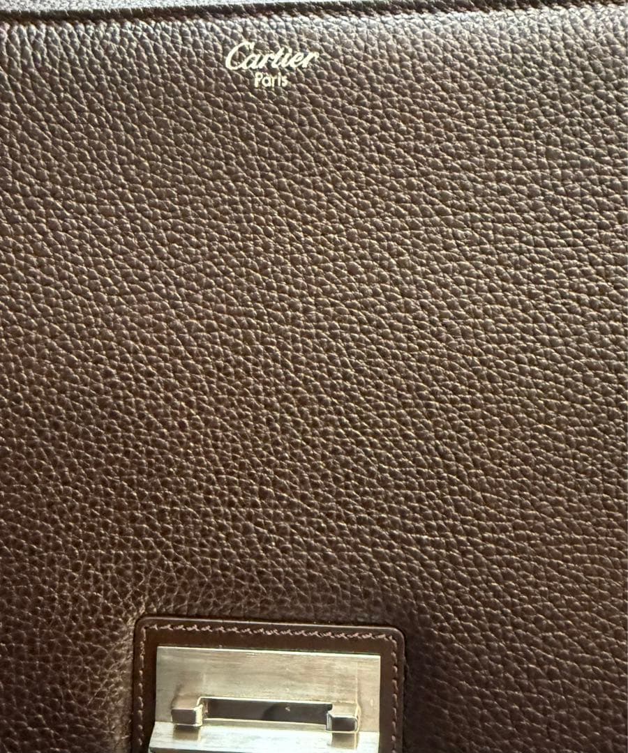 Cartier カルティエ ビジネスバッグ ブラウン 保存袋付き