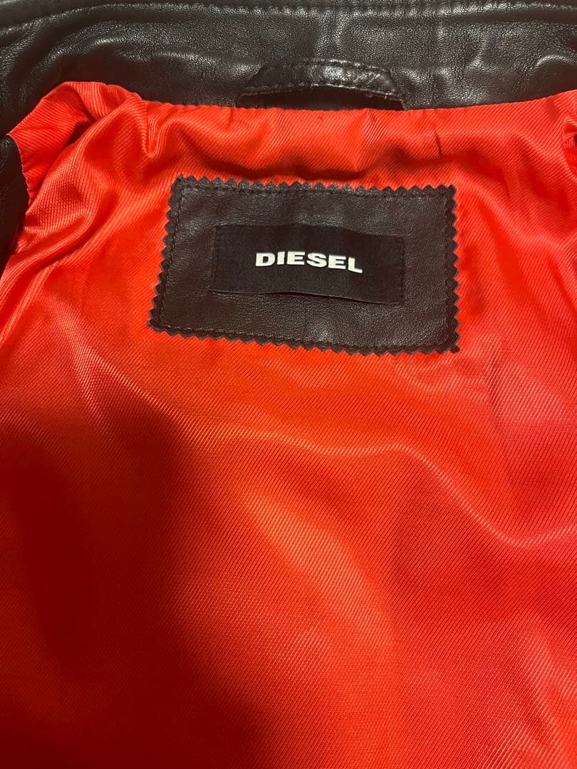 DIESEL ディーゼル レザージャケット 羊革 MLXCロゴ Mサイズ