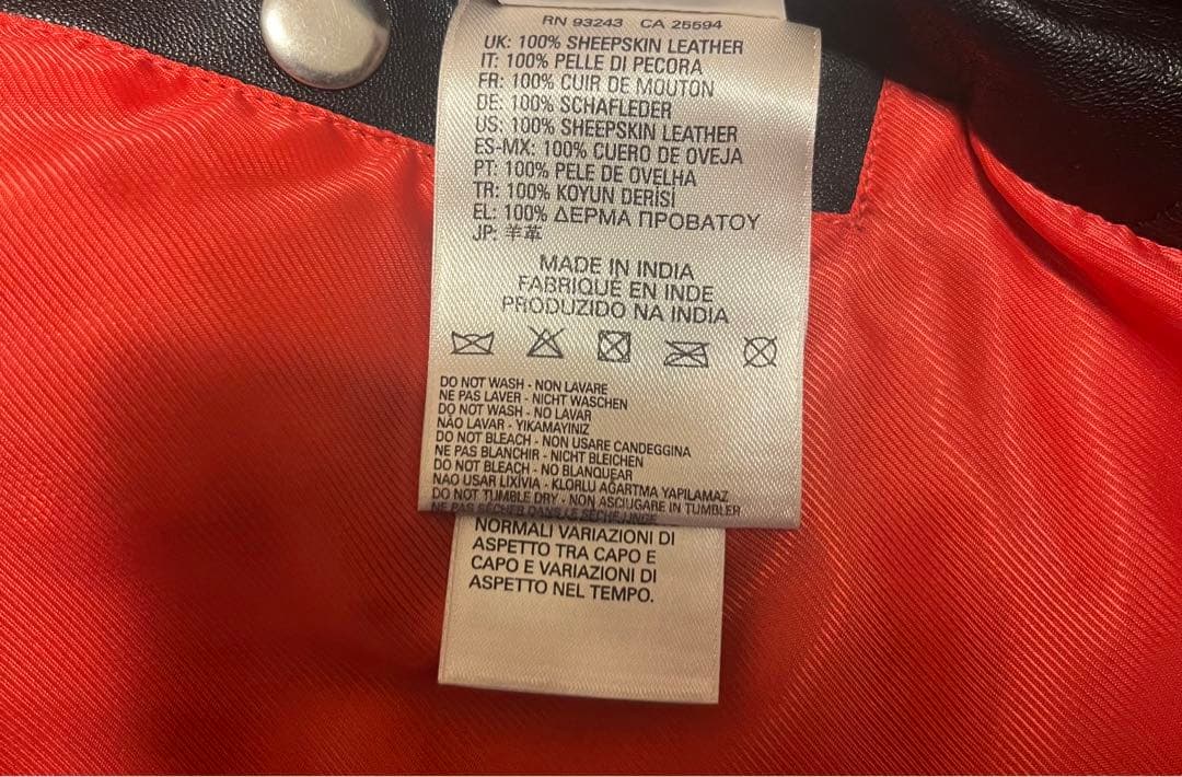 DIESEL ディーゼル レザージャケット 羊革 MLXCロゴ Mサイズ