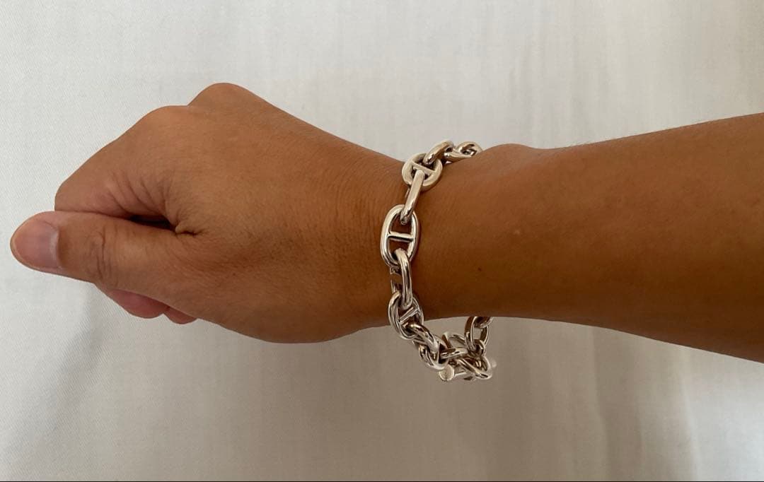 【美品】HERMES エルメス シェーヌダンクル MM 16ブレスレット