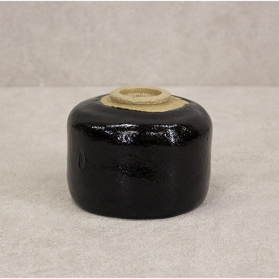 三代 佐々木昭楽 覚入写し 黒楽茶碗 共箱 共布 栞付 茶道具