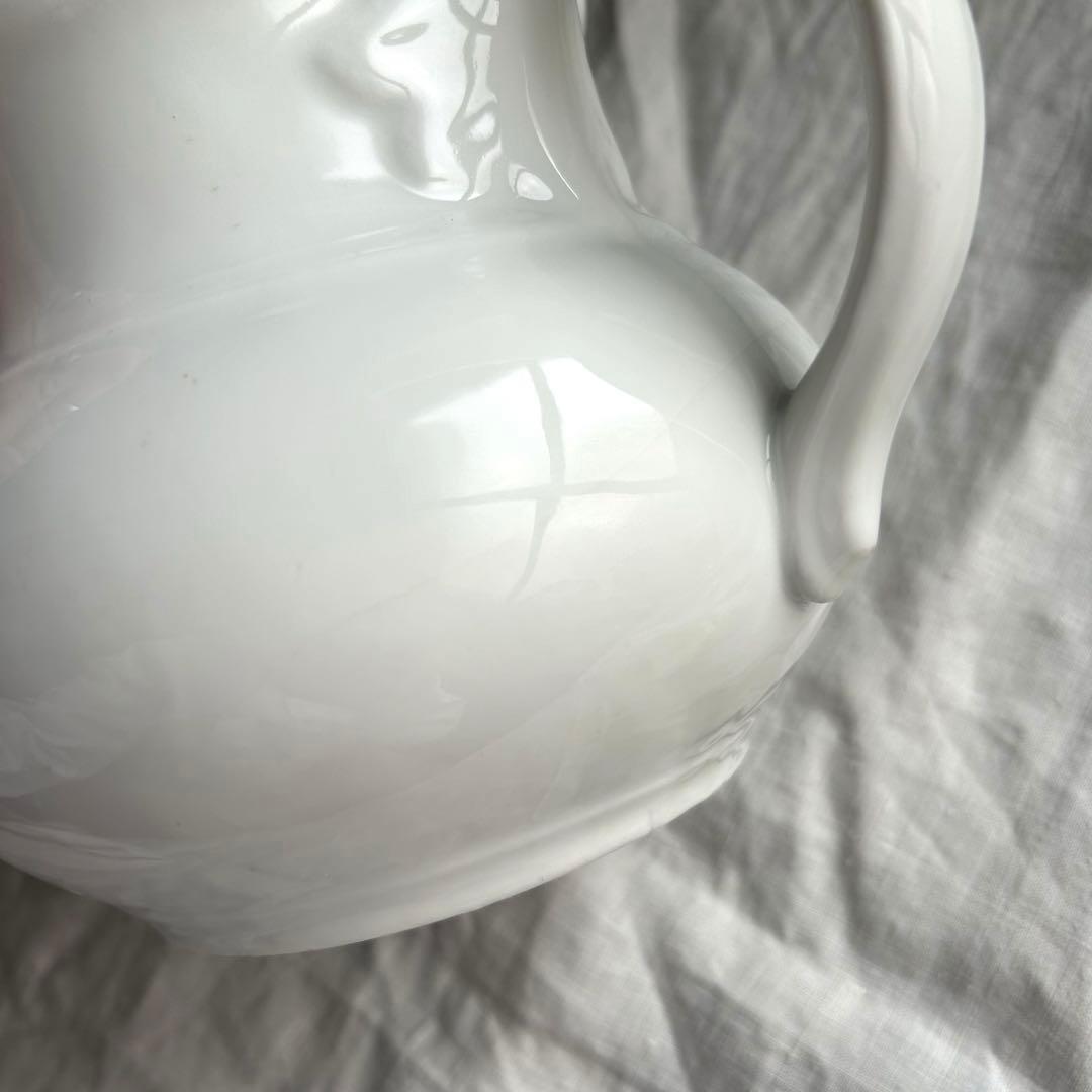 フランスアンティーク ジアン 白 ジャグ ピシェ ピッチャー フランス