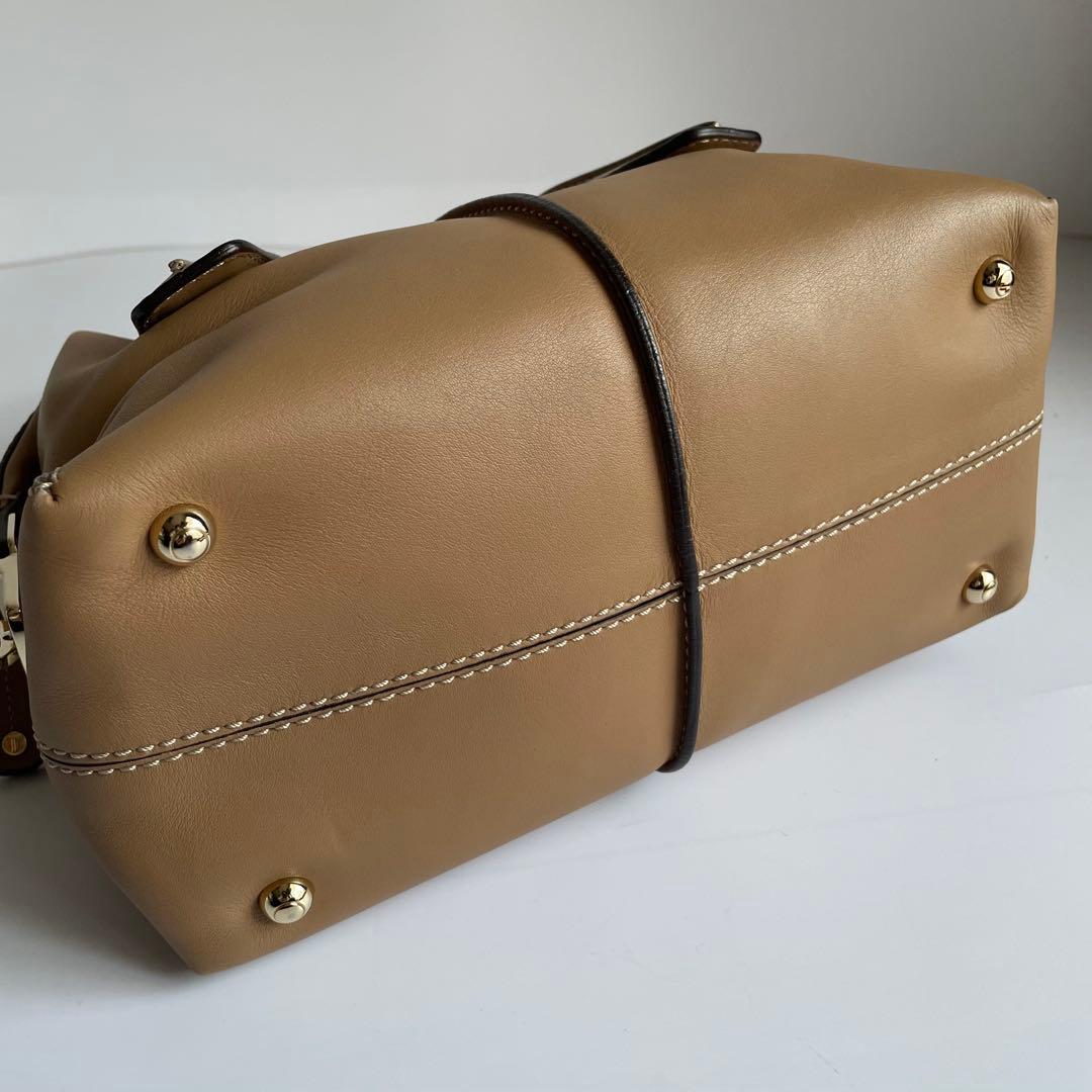 ✨️未使用保管✨️ TOD's ショルダーバッグ　ハンドバッグ 2way 茶色