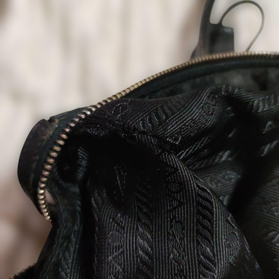 PRADA 　TESSUTO CITY NERO ボストンバッグ南京錠付