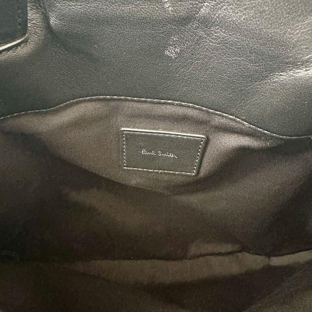 ポールスミス　ビジネスバッグ　シャドーストライプ　2way レザー　ブラック