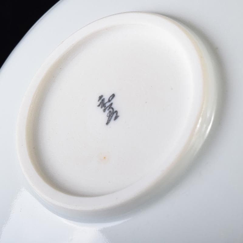 和食器 京焼 御室焼 北村和善作 白磁 吸茶碗 十二客 共布