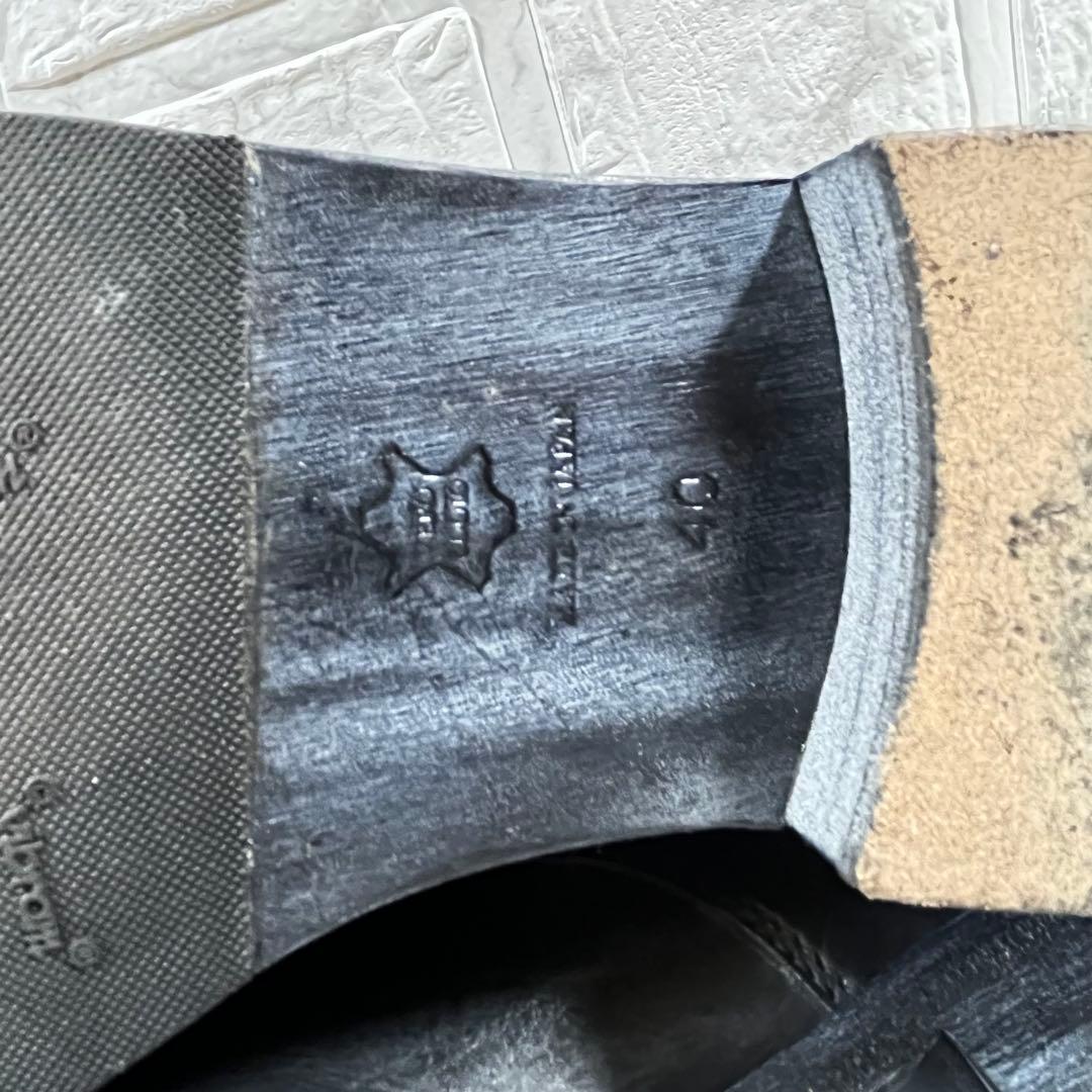 【美品】PADRONE ダービーシューズ　プレーントゥ　ブラック　本革　26.5