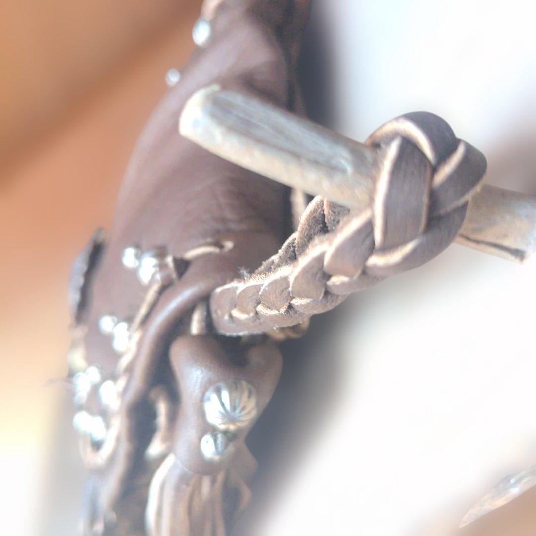 エルクスキン（大鹿革）メディスンバッグ　焦茶