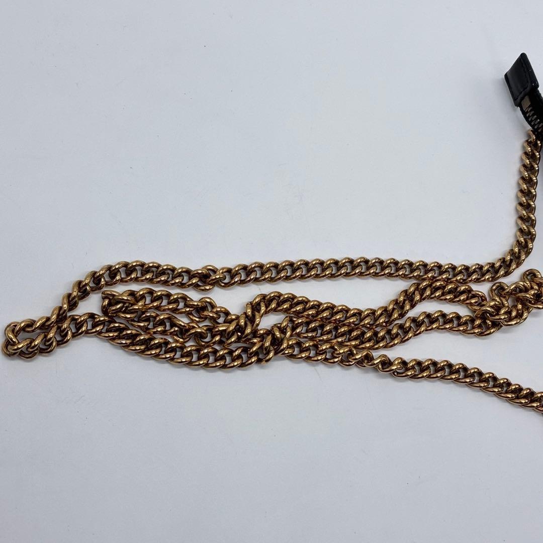 グッチ GGマーモント チェーンウォレット 黒 ゴールド金具 443447