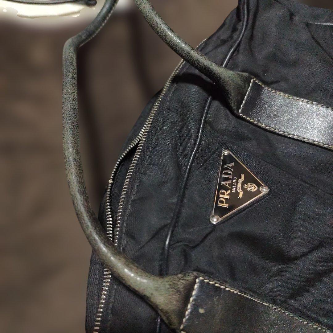 プラダ　ナイロン　レザー　ハンドバッグ　ショルダーバッグ