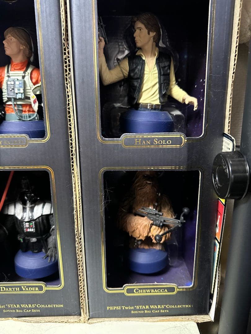 スターウォーズ サウンドビッグキャップ 全種類セット &キャラ缶 PEPSI