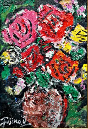 大澤扶二子□パリの街角□真作保障□新品金色額□油彩画□絵画□油絵