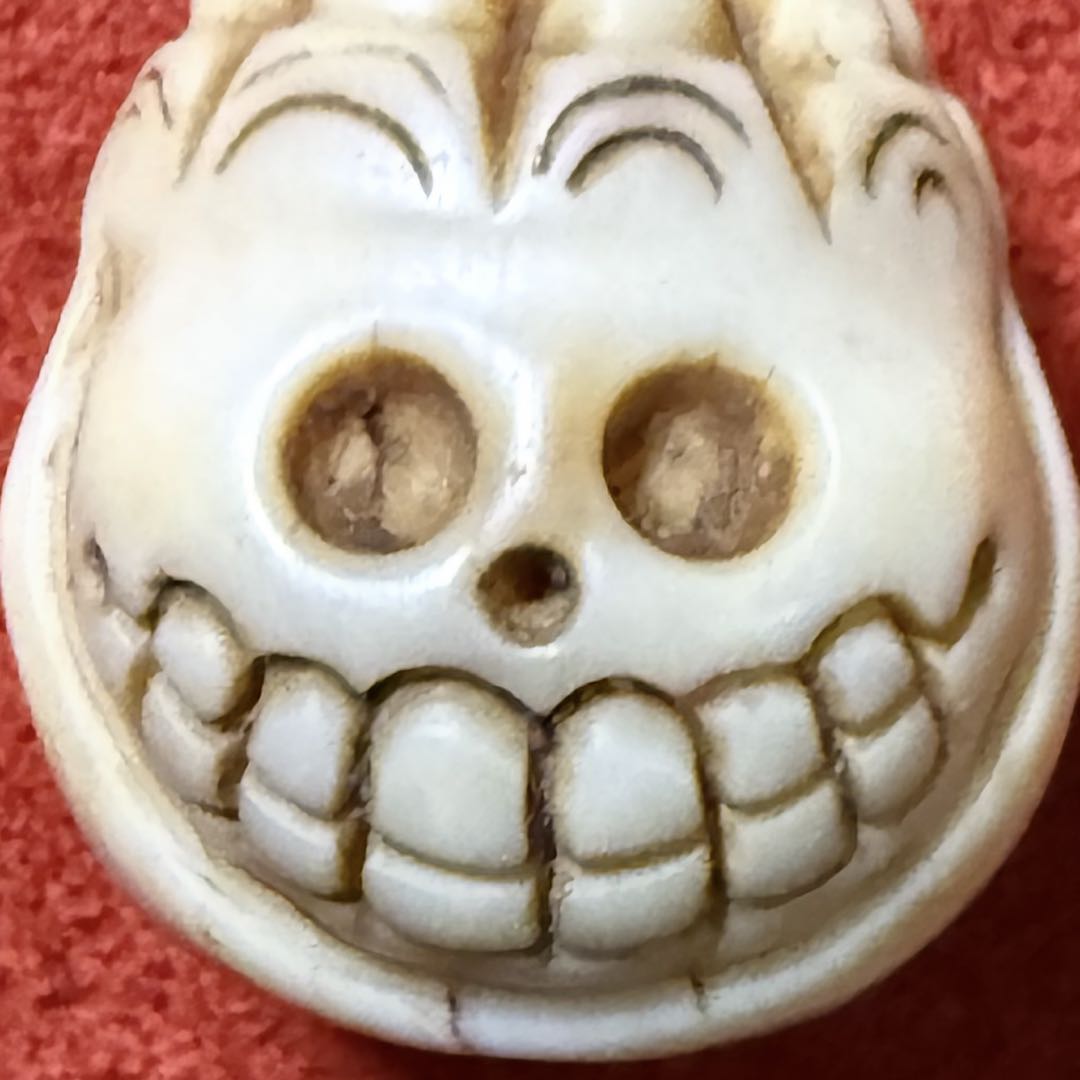 チベタンスカルチティ・パティマンモス牙ボーンビーズチベット根付