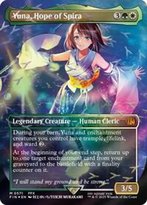 Yuna, Hope of Spira (Borderless) (Chocobo Track Foil) • Universes